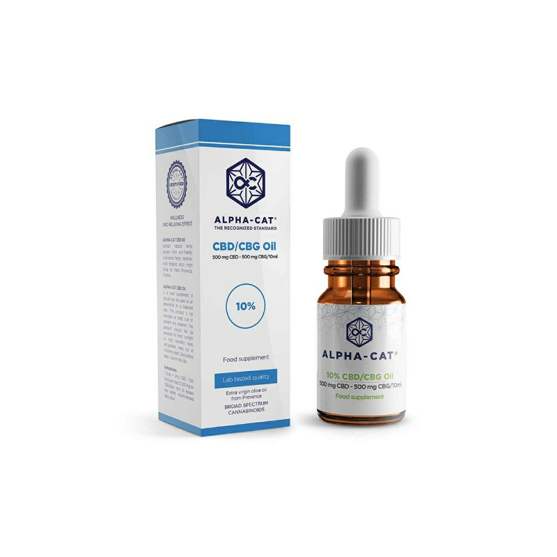 Huile Alpha CAT CBD CBG 10% en 10ml